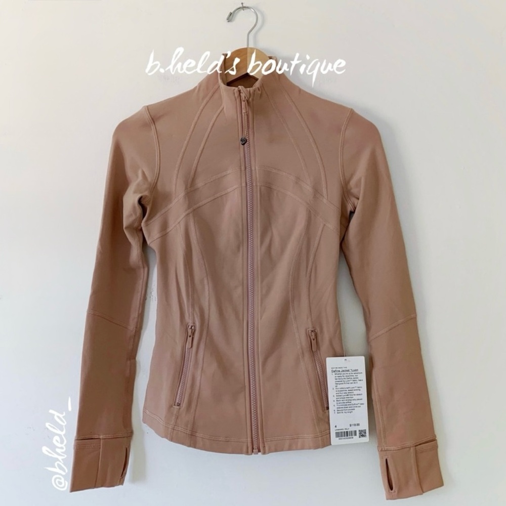 lululemon Define Jacket *Luon Pink Clay Brown Tan Neutral Size 4 Brand New NWT